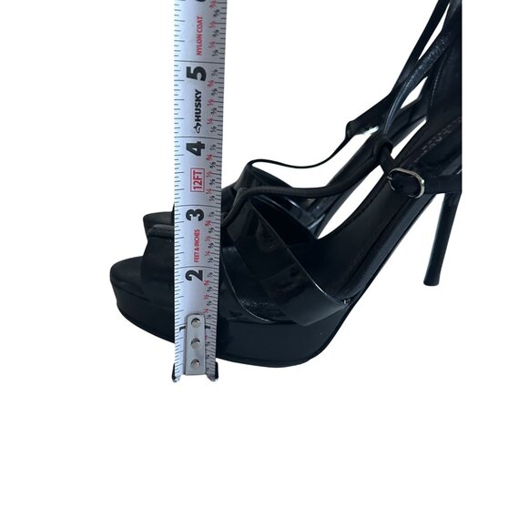 RALPH LAUREN Collection Purple Label Black Patent Leather Platform Heels Size 38 - Picture 8 of 9